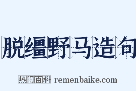 脱缰野马造句是什么意思的图片